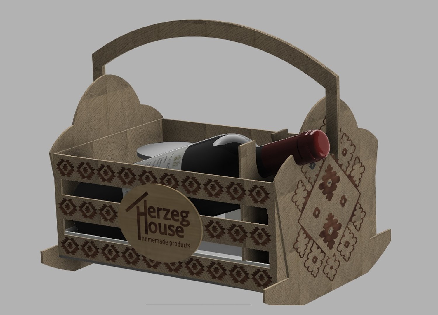Render korpe sa bocom vina